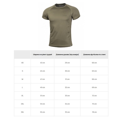 Футболка для тренировок Pentagon Body Shock Activity Shirt Olive Green ST09003-06-S Viktailor