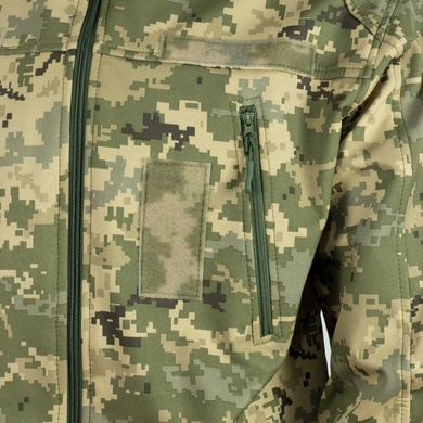 Куртка Vik-Tailor SoftShell с липучками для шевронов ММ-14 пиксель ЗСУ, 44