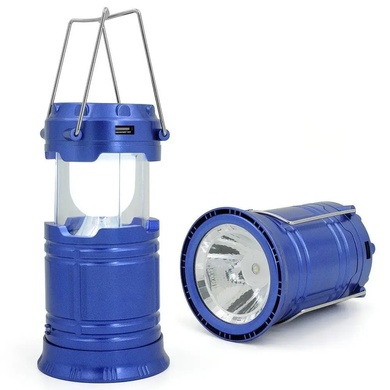 Туристический фонарь аккумуляторный с солнечной панеллю Темно-синий 15196093 Viktailor