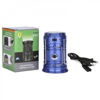 Туристический фонарь аккумуляторный с солнечной панеллю Темно-синий 15196093 Viktailor