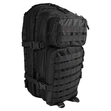 Рюкзак 30л MFH Backpack US Assault I Basic Black Черный 30328A Viktailor