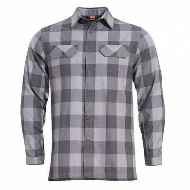 Рубашка Pentagon Drifter Flannel клетка черно-серая K02022-OFF-08C-WG Viktailor