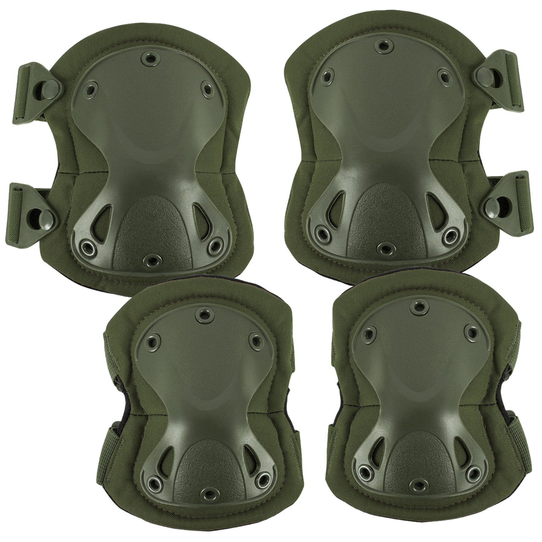 Набор тактический наколенники и налокотники, Olive, One size