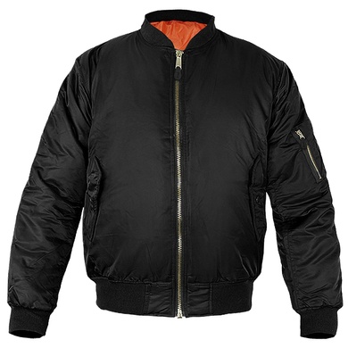 Куртка Бомбер летная US BASIC MA1® FLIGHT JACKET Черная 10402002 Viktailor