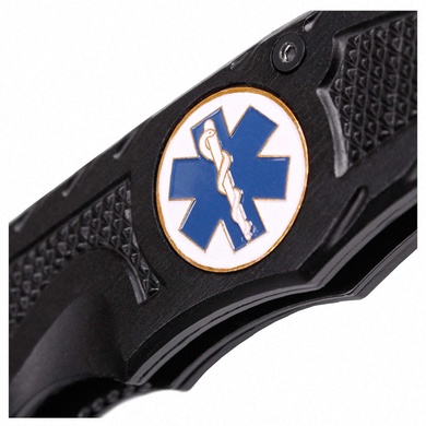 Нож складной спасательный MIL-TEC «Rescue» Black 15323000 Viktailor