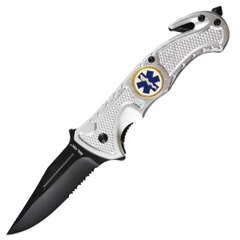 Нож складной спасательный MIL-TEC «Rescue» Silver