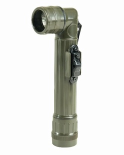 Тактический светодиодный фонарь MIL-TEC LED Medium Anglehead Flashlight Olive 15143101 Viktailor