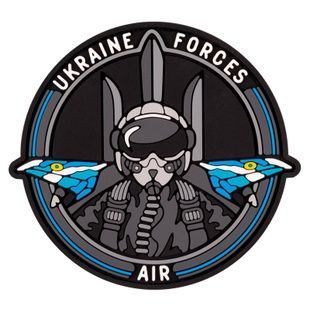 ПВХ Патч "Ukraine Forces AIR" (Повітряні Сили) Кольоровий