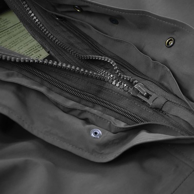Куртка мембрана з флісовою підкладкою MIL-TEC Wet Weather Jacket Black 10615002 Viktailor