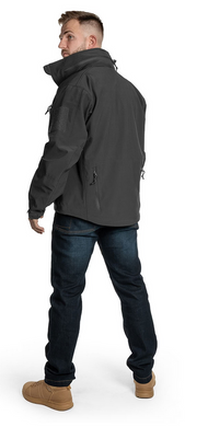 Куртка демисезонная Helikon-Tex Gunfighter Jacket - Shark Skin Windblocker Black Темно-синий M\R KU-GUN-FM-37 Viktailor
