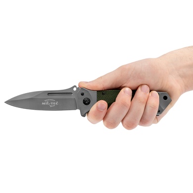 Нож складной MIL-TEC DA35 Оливковый 15344501 Viktailor