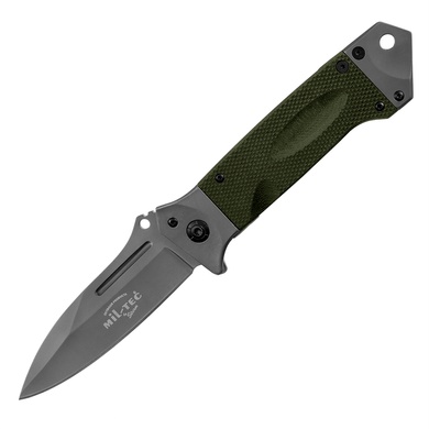Нож складной MIL-TEC DA35 Оливковый 15344501 Viktailor