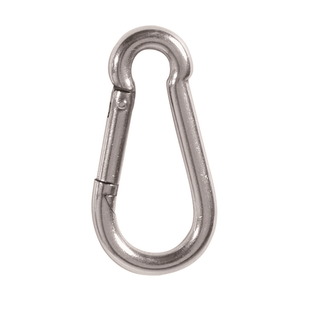 Карабін залізний Mil-tec STAINLESS STEEL CARABINER Сріблястий 15924060 Viktailor