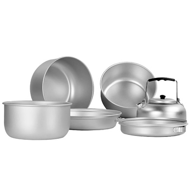 Набір посуду туристичний MIL-TEC Alu Cook-Set Сріблястий 14661000 Viktailor