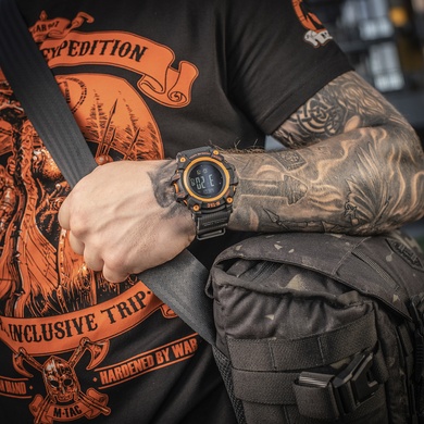 M-Tac годинник тактичний Adventure Black/Orange 50005035 Viktailor