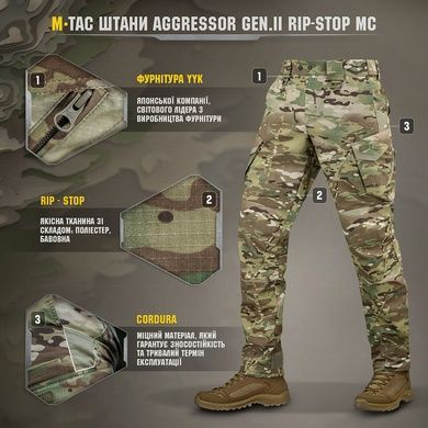 Штани M-Tac Aggressor Gen.II ріп-стоп 20002008-2XL/R Viktailor