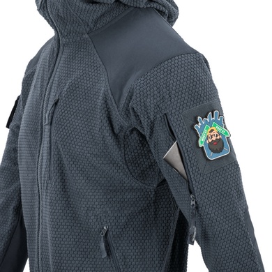 Кофта флісова Helikon-Tex Alpha Hoodie Jacket Grid Fleece Shadow Grey BL-ALH-FG-35-B06 Viktailor