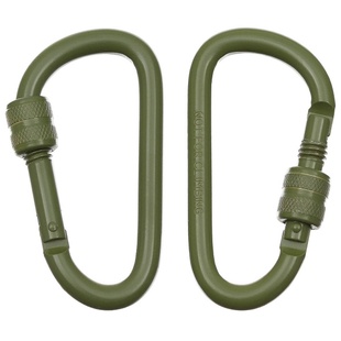 Карабіни алюмінієві MFH Carabiner 8 мм х 8 см Olive 27536B Viktailor