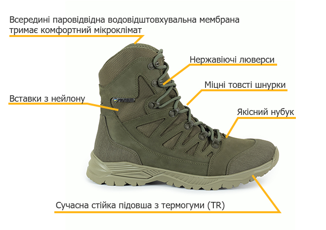 Ботинки тактические зимние Vik-Tailor Cobra 925 нубук, Olive, 41 — 9