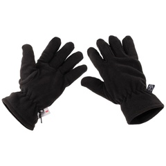Перчатки флисовые MFH Fleece Thinsulate Черные 15403A-S Viktailor