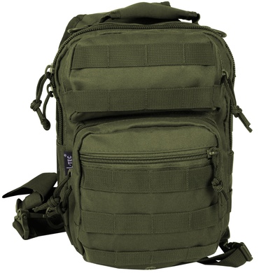 Рюкзак однолямочный MIL-TEC One Strap Assault Pack 10L Olive 14059101 Viktailor