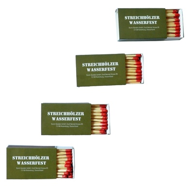 Сірники вологостійкі MIL-TEC Water Resistant Matches (4 коробки) 15234000 Viktailor