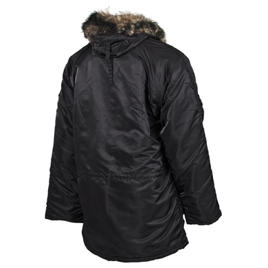 Куртка парка с мехом MFH US Polar Jacket N3B Черная 03722A Viktailor