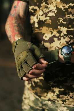 Перчатки тактические беспалые Pentagon Duty Mechanic 1/2 Gloves Olive Green P20010-SH-06-S Viktailor