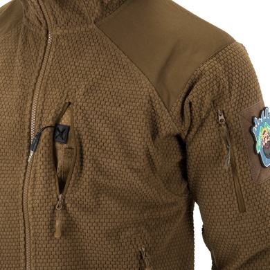 Кофта флисовая Helikon-Tex Alpha Hoodie Jacket Grid Fleece Coyote BL-ALH-FG-11-B04 Viktailor