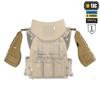 Плечевая защита с баллистическими пакетами 1-го класса (FMS) для M-Tac Cuirass QRS, Coyote