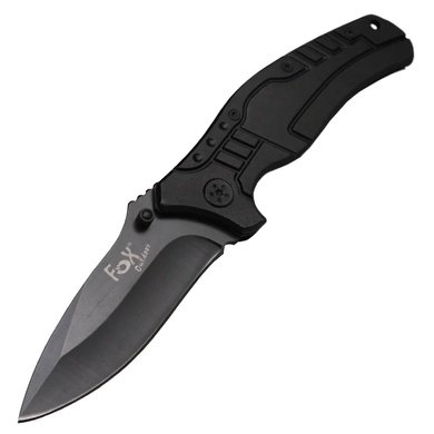 Нож складной Fox Outdoor 44613 Black с металлической рукояткой 44613 Viktailor