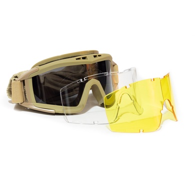 Защитные тактические очки-маска со сменным стеклом Coyote 94502005 Viktailor