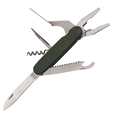 Нож многофункциональный MFH Bundeswehr Style Olive с плоскогубцами 44043 Viktailor