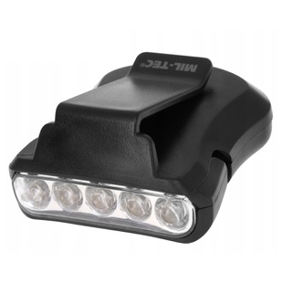 Фонарик на козырек кепки MIL-TEC Clip Light 5 LED 15183600 Viktailor