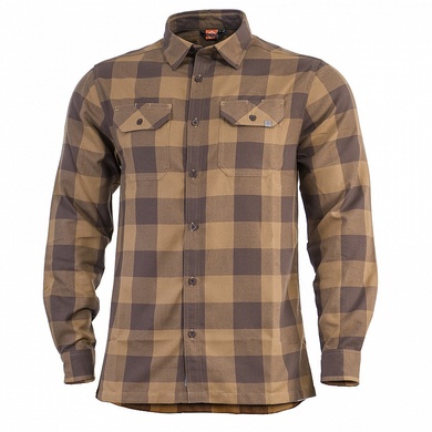 Рубашка Pentagon Drifter Flannel клетка коричневая K02022-OFF-26C Viktailor