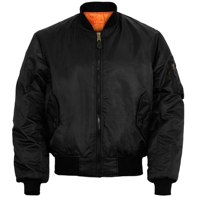 Куртка Бомбер льотна US FLIGHT JACKET MA1® STYLE Чорна 10403002 Viktailor