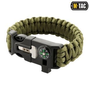 Браслет с компасом, высекателем искр и свистком M-Tac HWSH001C-OD-M Viktailor