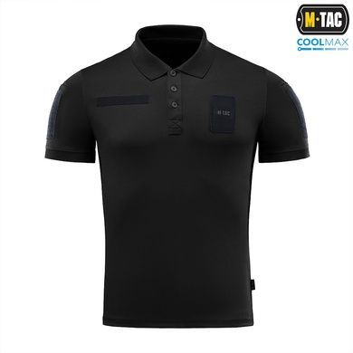 Поло M-Tac Elite Tactical Coolmax, Black/Blue, XS
