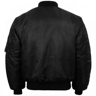 Куртка-бомбер летная Mil-Tec MA1, Black/Orange, L