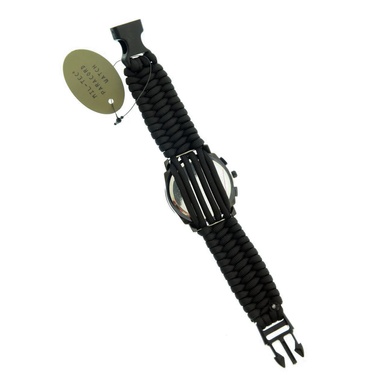 Часы с паракордом MIL-TEC Paracord Черные 15774002 Viktailor