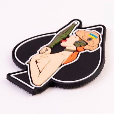 ПВХ Патч "Дівчина-піка" руда 7.5x9 см Morale Patch