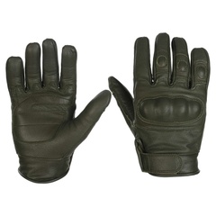 Рукавиці тактичні з армованої шкіри з кісточками Tactical Leather Gloves Оливкові