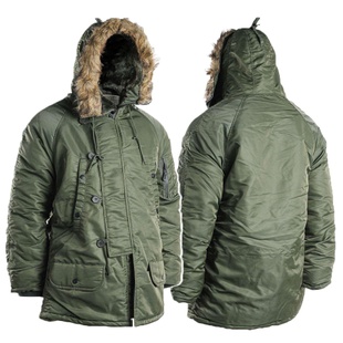 Куртка парка Аляска з хутром US N3B TEESAR® PARKA Оливкова 10181001-901 Viktailor