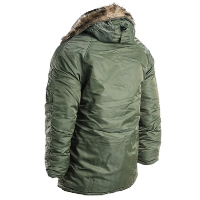 Куртка парка Аляска с мехом US N3B TEESAR® PARKA Оливковая 10181001-903 Viktailor