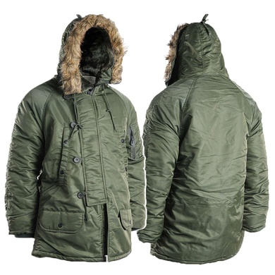 Куртка парка Аляска с мехом US N3B TEESAR® PARKA Оливковая 10181001-904 Viktailor