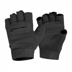 Рукавиці тактичні безпалі Pentagon Duty Mechanic 1/2 Gloves Black