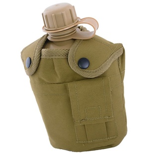 Фляга пластиковая MIL-TEC US-Style 900 ml Coyote с чашкой 14506005 Viktailor