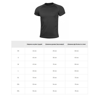 Футболка для тренировок Pentagon Body Shock Activity Shirt Black ST09003-01-L Viktailor
