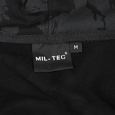 Кофта с капюшоном MIL-TEC Black Camo Темный камуфляж 11450087 Viktailor
