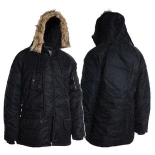 Куртка парка Аляска з хутром US N3B TEESAR® PARKA Чорна 10181002-901 Viktailor